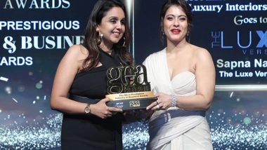 Business News | Mrs Sapna Navin, Founder & CEO of THE LUXE VERSION Wins Big at Global Excellence Awards 2025 by Brand Empower with Kajol Devgan as Chief Guest