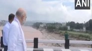 India News | Amit Shah Inspects 4th Tawi Bridge Damage Caused by Heavy Rains, Floods