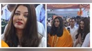 Entertainment News | Aishwarya Rai Bachchan's Visuals from Ganpati Darshan in Mumbai with Daughter Go Viral