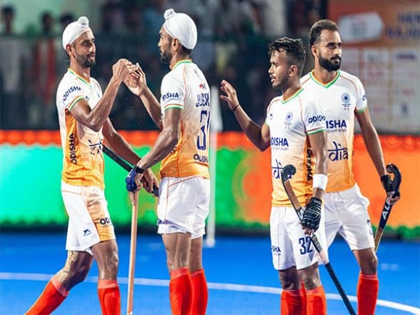 Sports News | India Thrash Kazakhstan 15-0 in Hockey Asia Cup; Abhishek, Sukhjeet, Jugraj Score Hat-tricks