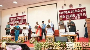 India News | President Murmu Attends Diamond Jubilee Celebrations of All India Institute of Speech and Hearing in Mysuru