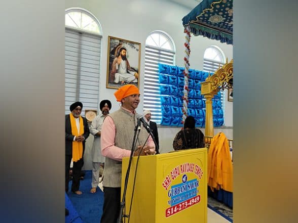 World News | Indian Envoy to Canada Attends Nagar Kirtan Celebrating 421st Parkash Purab of Guru Granth Sahib in Montreal