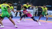 Sports News | Nitin Kumar Dhankar's Super 10 Guides Jaipur Pink Panthers to Narrow Victory over Patna Pirates