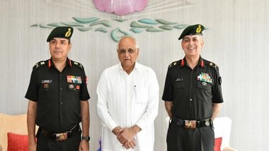 India News | GOC of Indian Army 12 Corps AVS Rathee Pays Courtesy Visit to Gujarat CM Patel