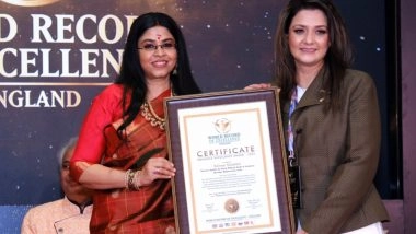 Business News | Dr. Sohini Sastri Felicitates 65 Eminent Personalities at the World Record of Excellence Award Ceremony in Mumbai