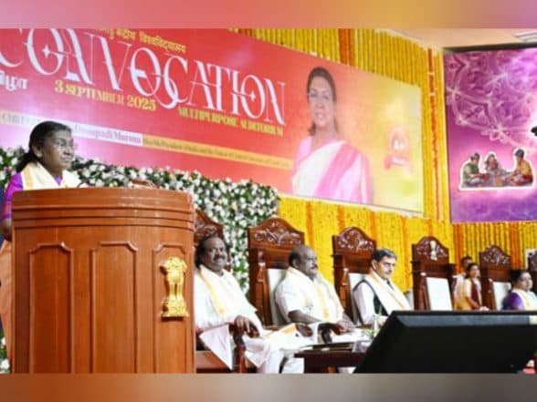 India News | President Murmu Graces Convocation Ceremony of Central University of Tamil Nadu