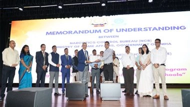 India News | NCB, CBSE Sign MoU to Create Drug-free School Environment, Launch Awareness Initiatives