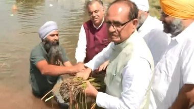 India News | Punjab: Union Minister Shivraj Singh Chouhan Visits the Flood-affected Areas in Amritsar
