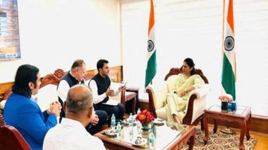 Sports News | FIVB Delegation Meets MoS Sports Khadse to Discuss Volleyball Development in India