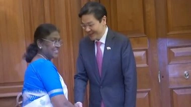 World News | Singapore PM Wong Meets President Droupadi Murmu at Rashtrapati Bhavan