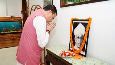 India News | Uttarakhand CM Dhami Pays Tribute to Former President Sarvepalli Radhakrishnan on His Birth Anniversary