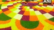 India News | Floral Rangoli, 'Onam Pookalam', Made at CSMT Mumbai in Memory of Lost Lives in 26/11 Terrorist Attack