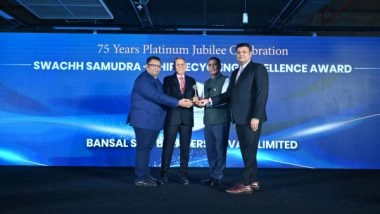 Business News | Bansal Ship Breakers Receives National Honour for Sustainable Ship Recycling at DG Shipping's 75th Anniversary