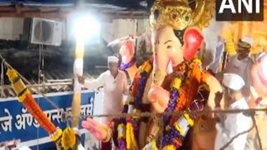 India News | Mumbai: Lalbaugcha Raja's Lord Ganesh Idol Immersion Procession Begins