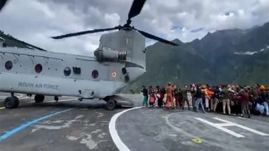 India News | IAF Helicopters Continue Relief Operations Across Flood-affected Punjab, Himachal, J-K
