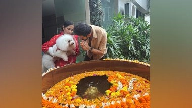 Entertainment News | Kartik Aaryan Bids Goodbye to Ganpati Bappa, Shares Pictures from Ganesh Immersion Procession at His Home