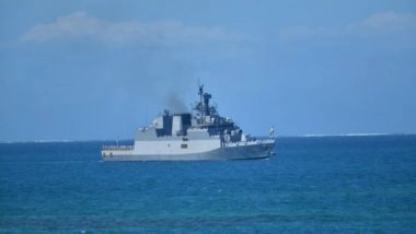 India News | INS Kadmatt Leads Mobile Fleet Review at Papua New Guinea's 50th Independence Day