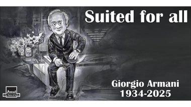 Entertainment News | Amul Pays Tribute to Giorgio Armani with Special Doodle