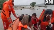 India News | Gujarat: SDRF Rescues 9 People Stranded from Flooded Sabarmati