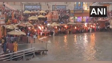 India News | Haridwar: Devotees Take Holy Dip in River Ganga After Total Lunar Eclipse