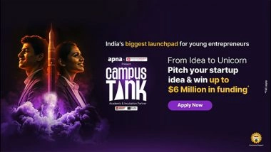 Business News | Apna.co Launches Campus Tank Nationwide with $6 Million Funding Pool for India's Young Entrepreneurs