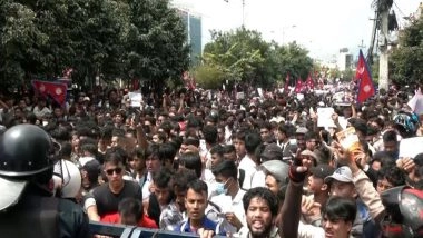 World News | Two 'Gen Z' Protesters Killed as Police Stop Demonstrators Breaking into Nepal Parliament Amidst Social Media Ban