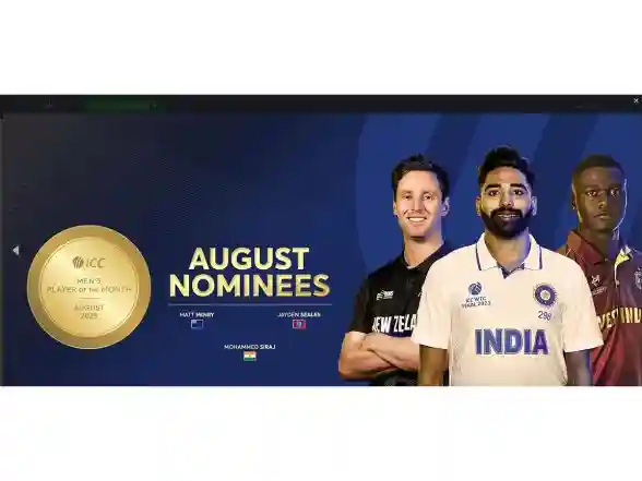 Sports News | Siraj, Henry, Seales Nominated for ICC Men's Player of the Month Award