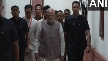 India News | PM Modi Arrives in Parliament House to Cast Vote for Vice President Elections