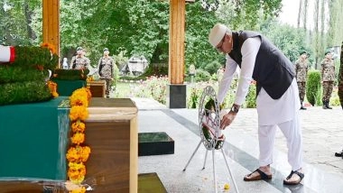 India News | JK CM Omar Abdullah Pays Tribute to Two Fallen Soldiers During Kulgam Enconter