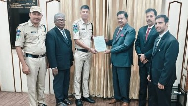 India News | Telangana Human Rights Commission Appreciates CAR Constable for Rescuing Woman Trapped in Flooded Street in Banjara Hills