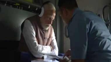 India News | PM Modi Conducts Aerial Survey of Flood-hit Areas of Punjab, Meets Affected in Gurdaspur