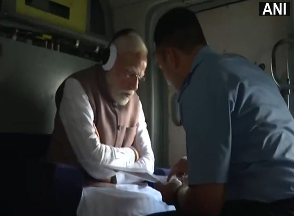 India News | PM Modi Conducts Aerial Survey of Flood-hit Areas of Punjab, Meets Affected in Gurdaspur
