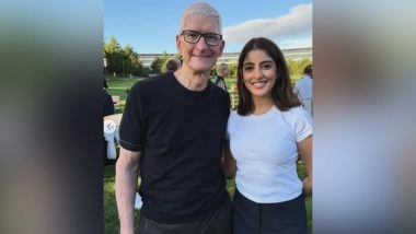 Tech News | Navya Nanda Meets Apple CEO Tim Cook Ahead of IPhone 17 Series Launch