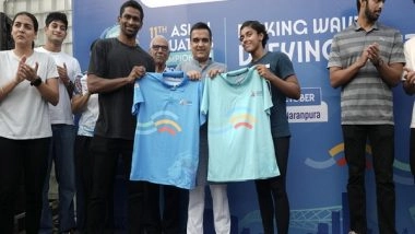 Sports News | Gujarat Sports Minister Unveils Jersey for Asian Aquatic Championship