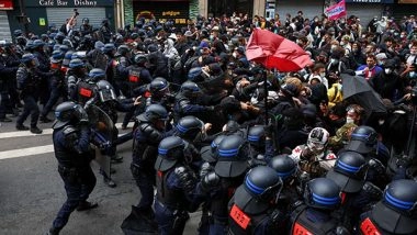 World News | French Police Arrest Nearly 200 as 'Block Everything' Protests Erupt Against Macron Govt