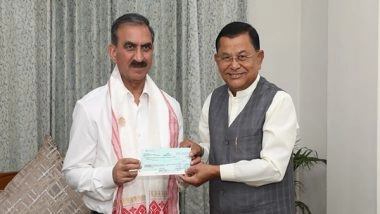 India News | Assam Minister Hands over Rs 5 Crore Cheque to Himachal CM for Flood-hit People