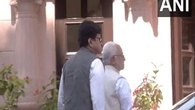 India News | Delhi: B Sudershan Reddy Arrives at Maharashtra Sadan to Meet VP-elect CP Radhakrishnan