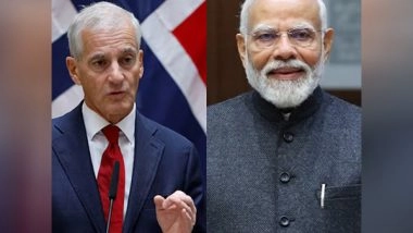 World News | PM Modi Congratulates Norwegian Prime Minister Jonas Gahr Støre on Re-election