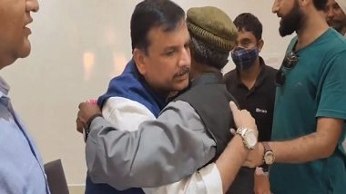 India News | AAP MP Sanjay Singh Meets Family of Detained MLA Mehraj Malik in Jammu