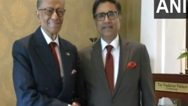 World News | Varanasi: Mauritius PM Navinchandra Ramgoolam Meets Foreign Secretary Vikram Misri