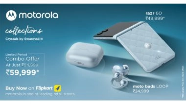 Business News | Motorola X Swarovski® Brilliant Collection Goes on Sale Today - Razr 60 & Moto Buds LOOP Swarovski Edition at a Limited Combo Price of INR 59,999*