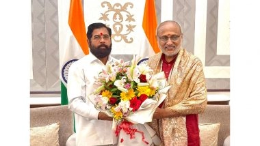 India News | Maharashtra Dy CM Eknath Shinde Meets with Newly Elected Vice President CP Radhakrishnan