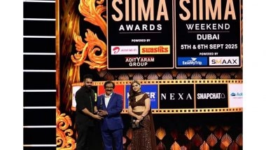 Business News | Shareef Muhammed and Cubes Entertainment Honored with the SIIMA Award for Best Debut Producer, Marking a Proud Milestone for Malayalam Cinema