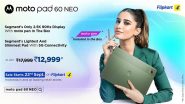 Business News | Motorola Launches "moto Pad 60 NEO" Segment's Slimmest & Lightest 5G Pad with Segment's Only 11" 2.5K 90Hz Display, Moto Pen at Just INR 12,999*