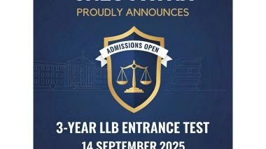 Business News | CNLU Patna Announces 3-Year LLB Entrance on 14th September, 2025