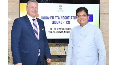 Business News | Looking Forward to a Very Robust, Fair, Equitable, Mutually Beneficial, Win-win Partnership: Piyush Goyal on India-EU FTA