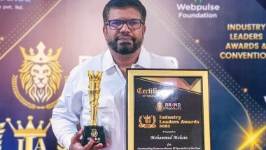 Business News | Mohammed Mohsin Wins Outstanding Datawarehouse BI Specialist of the Year at Brand Empower's Industry Leaders Awards 2023