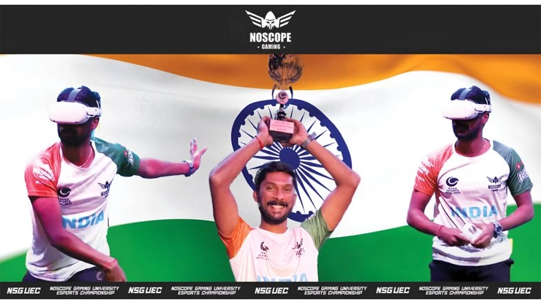Business News | NoScope Gaming Powers India to Global Esports Glory as Vimalraj Jayachandran Wins First-Ever VR Tennis Esports World Championship