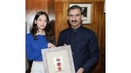 India News | Himachal Pradesh: NIFT Graduate Akshita Sharma Presents Artwork to CM Sukhu
