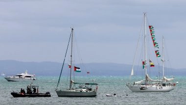 World News | Global Sumud Flotilla Sets Sail from Europe to Deliver Aid to Gaza